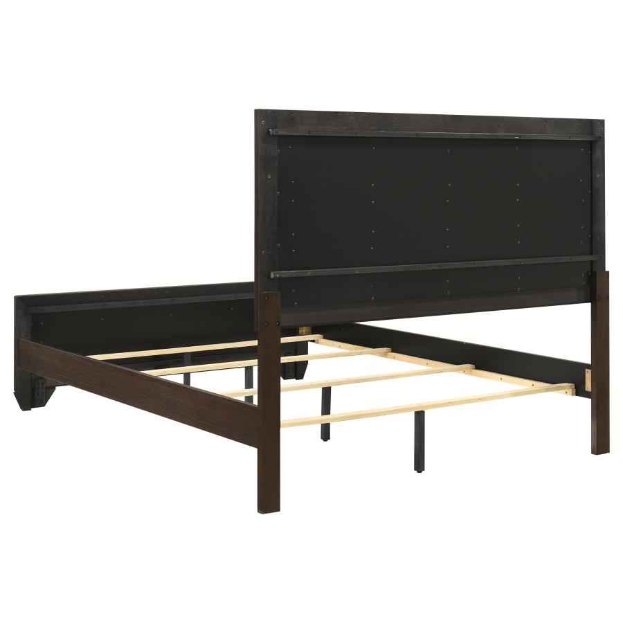 Kauffman Wood Queen Panel Bed Dark Cocoa