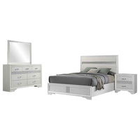 Miranda 4-piece Eastern King Bedroom Set White - Home & Sleep Outlet