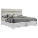 Miranda 54-inch Upholstered Eastern King Panel Bed White - Home & Sleep Outlet