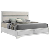 Miranda 54-inch Upholstered Eastern King Panel Bed White - Home & Sleep Outlet