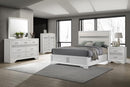 Miranda 54-inch Upholstered Eastern King Panel Bed White - Home & Sleep Outlet