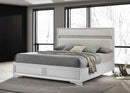Miranda 54-inch Upholstered California King Panel Bed White - Home & Sleep Outlet