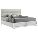 Miranda 54-inch Upholstered California King Panel Bed White - Home & Sleep Outlet
