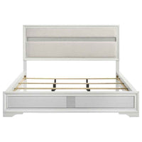 Miranda 54-inch Upholstered California King Panel Bed White - Home & Sleep Outlet