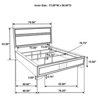 Miranda 54-inch Upholstered California King Panel Bed White - Home & Sleep Outlet