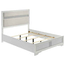 Miranda 54-inch Upholstered Queen Panel Bed White - Home & Sleep Outlet
