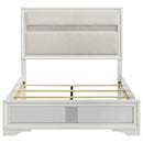 Miranda 54-inch Upholstered Queen Panel Bed White - Home & Sleep Outlet