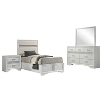 Miranda 4-piece Twin Bedroom Set White - Home & Sleep Outlet
