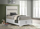 Miranda 54-inch Upholstered Twin Panel Bed White - Home & Sleep Outlet