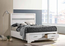 Miranda 51-inch Wood Full Storage Panel Bed White - Home & Sleep Outlet