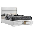 Miranda 51-inch Wood Full Storage Panel Bed White - Home & Sleep Outlet