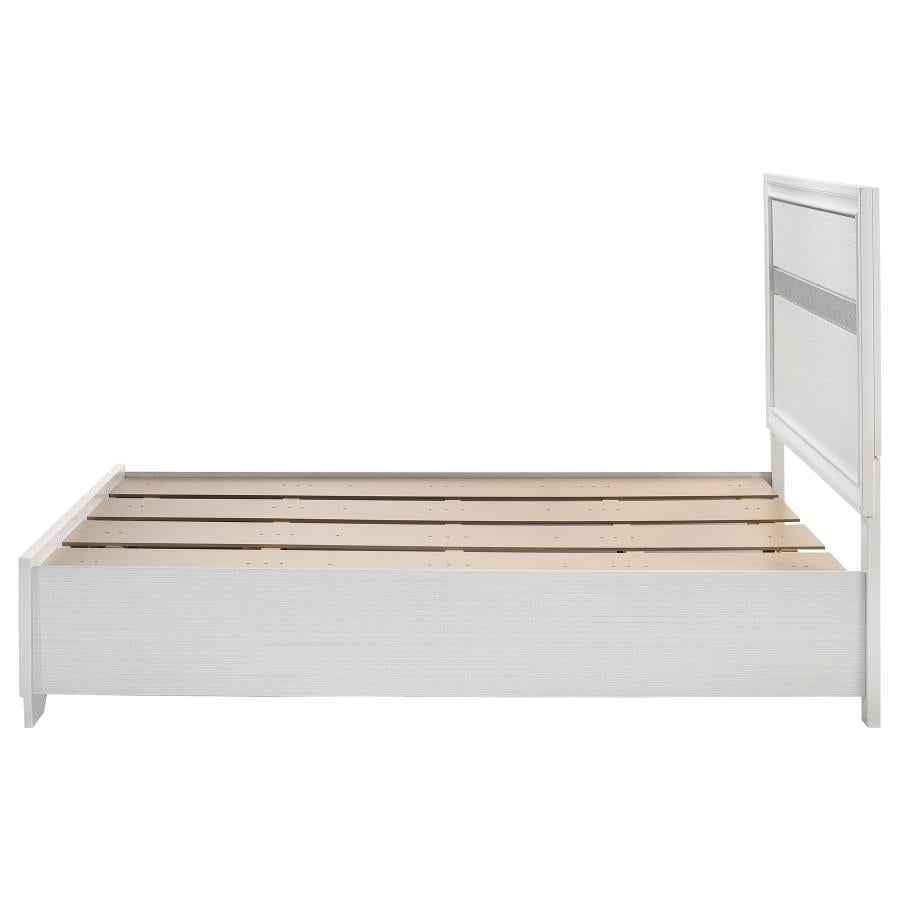 Miranda 51-inch Wood Full Storage Panel Bed White - Home & Sleep Outlet
