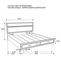 Miranda 4-piece Eastern King Bedroom Set White - Home & Sleep Outlet