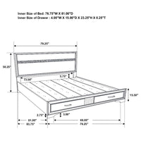 Miranda 5-piece Eastern King Bedroom Set White - Home & Sleep Outlet