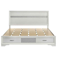 Miranda 51-inch Wood Eastern King Storage Panel Bed White - Home & Sleep Outlet