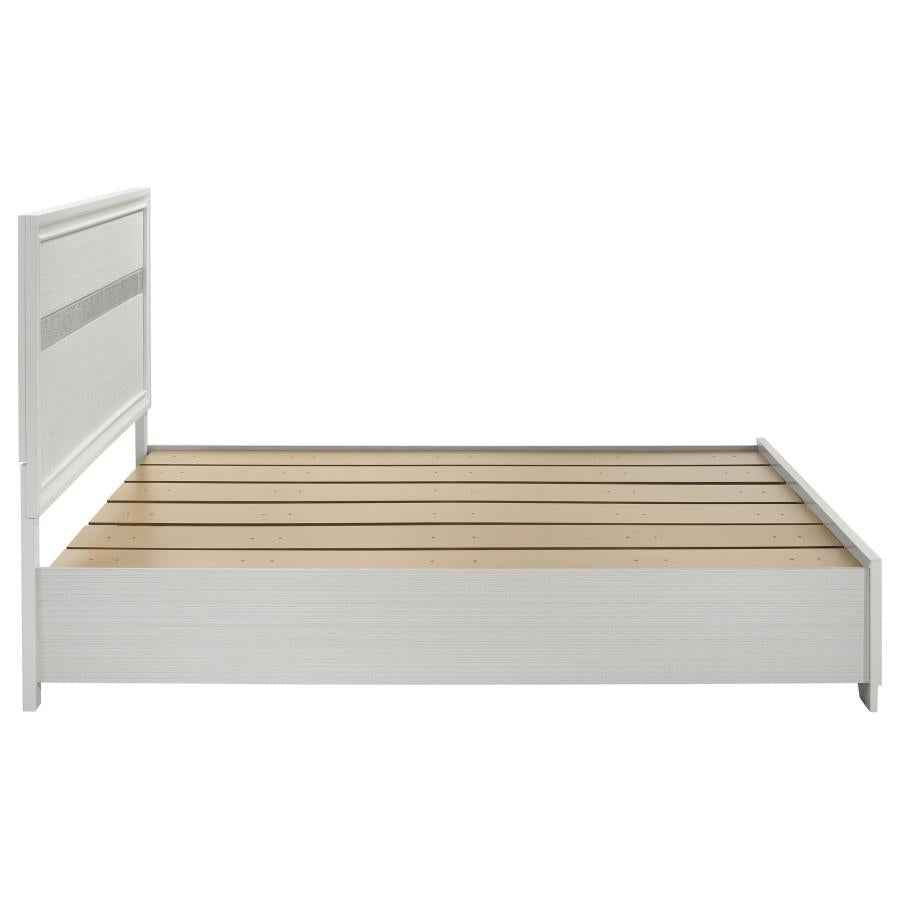 Miranda 51-inch Wood Eastern King Storage Panel Bed White - Home & Sleep Outlet