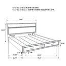 Miranda 51-inch Wood Eastern King Storage Panel Bed White - Home & Sleep Outlet