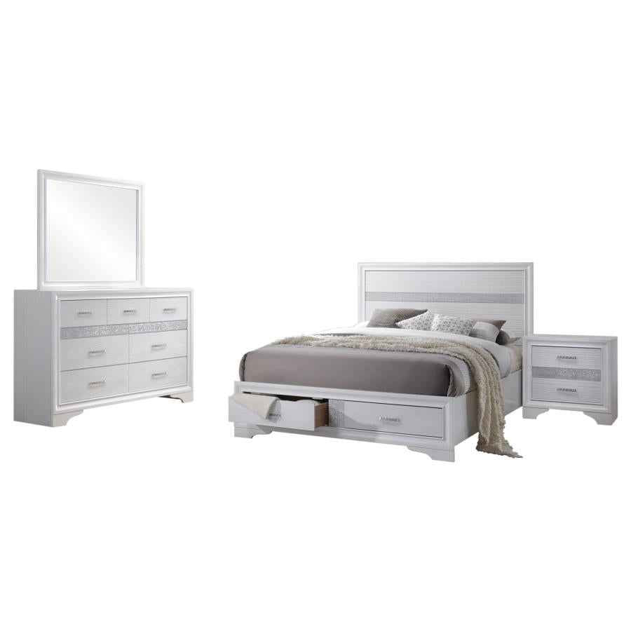 Miranda 4-piece California King Bedroom Set White - Home & Sleep Outlet