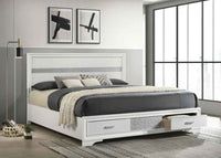 Miranda 51-inch Wood California King Storage Panel Bed White - Home & Sleep Outlet