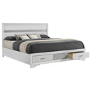 Miranda 51-inch Wood California King Storage Panel Bed White - Home & Sleep Outlet