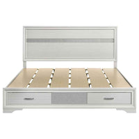 Miranda 51-inch Wood California King Storage Panel Bed White - Home & Sleep Outlet