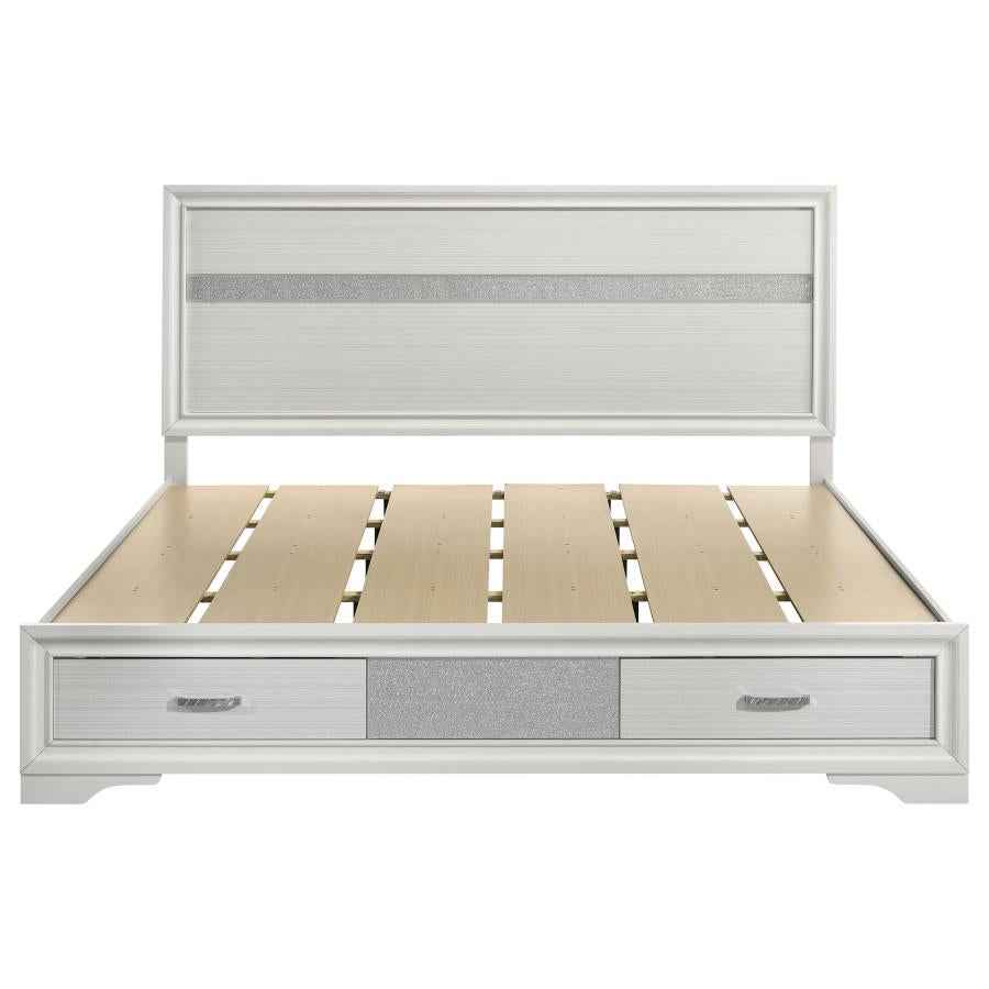 Miranda 51-inch Wood California King Storage Panel Bed White - Home & Sleep Outlet
