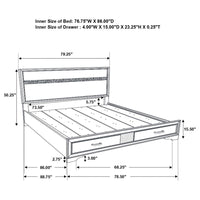 Miranda 51-inch Wood California King Storage Panel Bed White - Home & Sleep Outlet