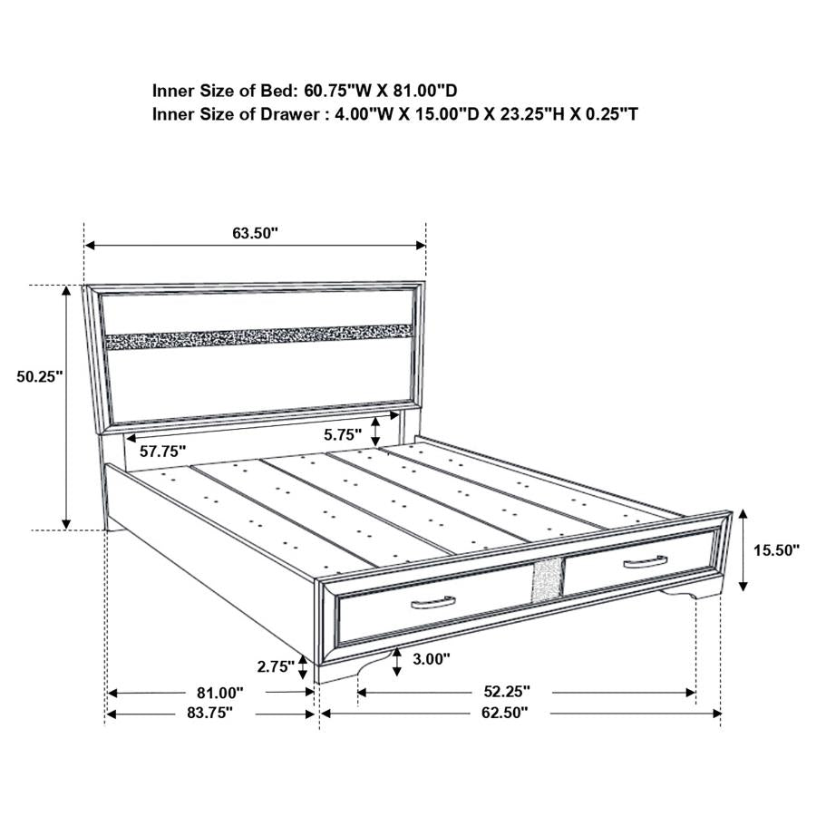 Miranda 4-piece Queen Bedroom Set White - Home & Sleep Outlet