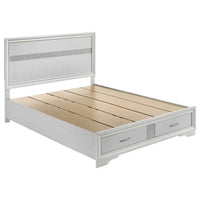 Miranda 51-inch Wood Queen Storage Panel Bed White - Home & Sleep Outlet