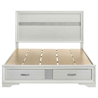 Miranda 51-inch Wood Queen Storage Panel Bed White - Home & Sleep Outlet