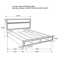 Miranda 51-inch Wood Queen Storage Panel Bed White - Home & Sleep Outlet