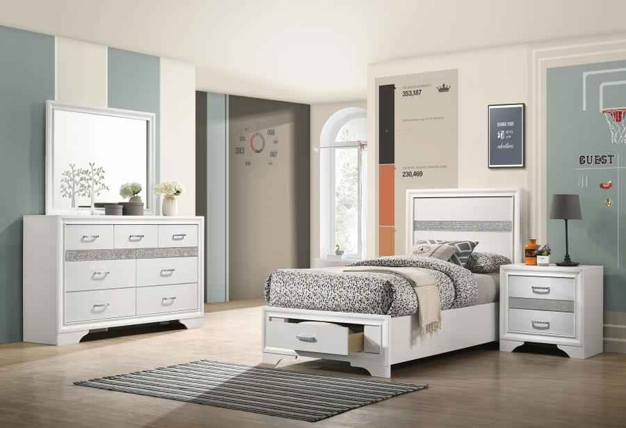 Miranda 4-piece Twin Bedroom Set White - Home & Sleep Outlet