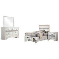 Miranda 4-piece Twin Bedroom Set White - Home & Sleep Outlet