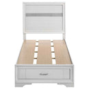 Miranda 51-inch Wood Twin Storage Panel Bed White - Home & Sleep Outlet