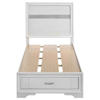 Miranda 51-inch Wood Twin Storage Panel Bed White - Home & Sleep Outlet