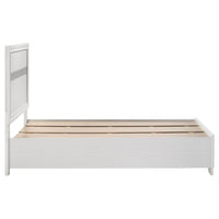 Miranda 51-inch Wood Twin Storage Panel Bed White - Home & Sleep Outlet