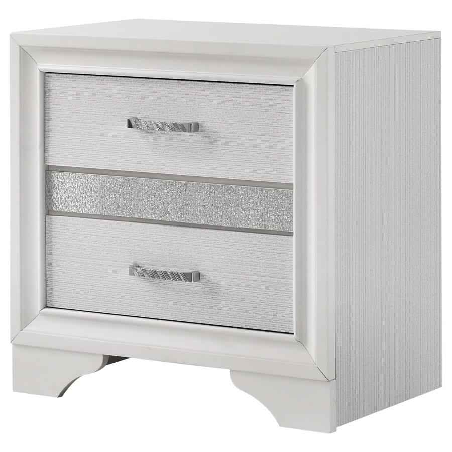 Miranda 3-drawer Nightstand Bedside Table White - Home & Sleep Outlet