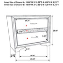 Miranda 3-drawer Nightstand Bedside Table White - Home & Sleep Outlet