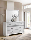 Miranda 7-drawer Dresser with Mirror White - Home & Sleep Outlet