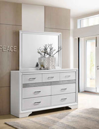 Miranda 7-drawer Dresser with Mirror White - Home & Sleep Outlet