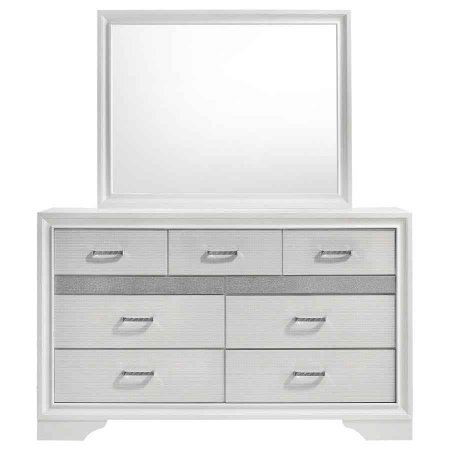 Miranda 7-drawer Dresser with Mirror White - Home & Sleep Outlet