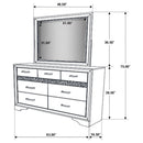 Miranda 7-drawer Dresser with Mirror White - Home & Sleep Outlet