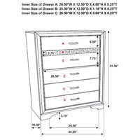 Miranda 6-drawer Bedroom Chest White
