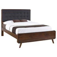 Robyn Wood Queen Platform Bed Dark Walnut