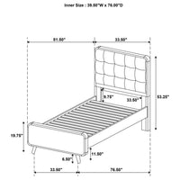 Robyn 4-piece Twin Bedroom Set Dark Walnut