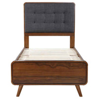 Robyn Wood Twin Platform Bed Dark Walnut