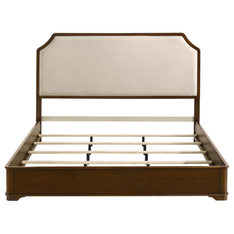 Home & Sleep Outlet - Garland 58-inch Eastern King Panel Bed Cream Brown Cherry