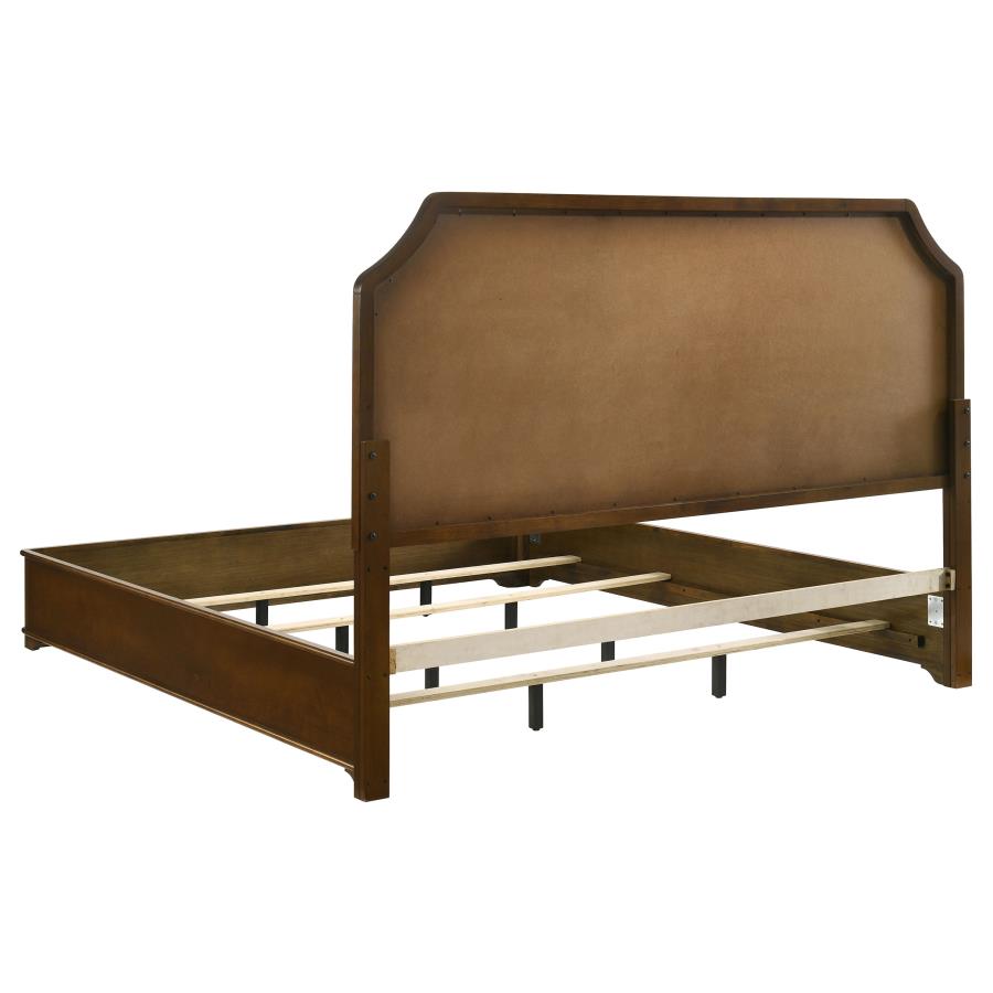 Home & Sleep Outlet - Garland 58-inch Eastern King Panel Bed Cream Brown Cherry