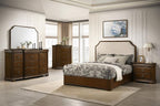Home & Sleep Outlet - Garland 58-inch Eastern King Panel Bed Cream Brown Cherry