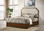 Home & Sleep Outlet - Garland 58-inch Queen Panel Bed Cream and Brown Cherry
